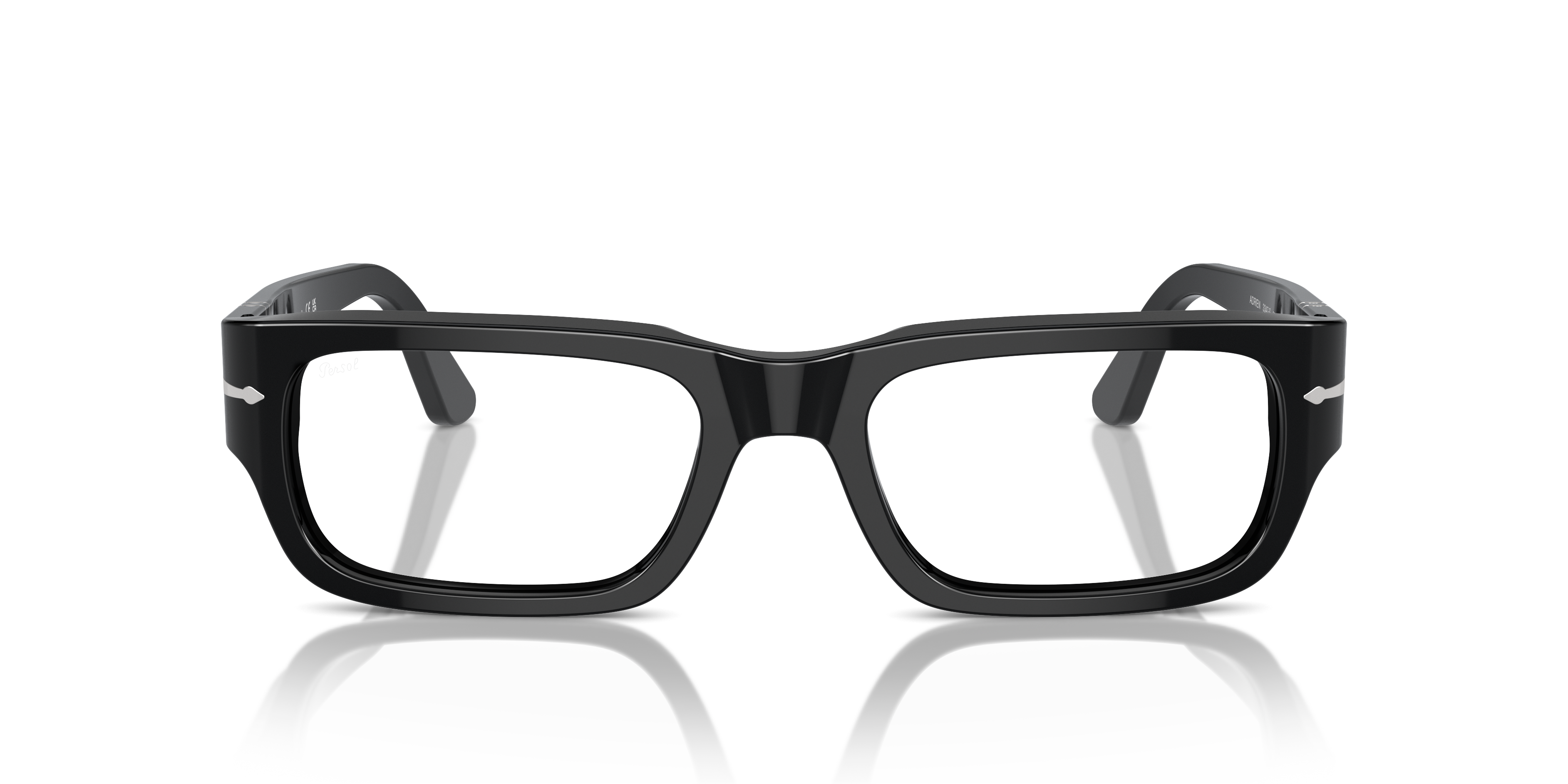 Persol Adrien 58mm Rectangular Optical Glasses In Transitions Dark Grey