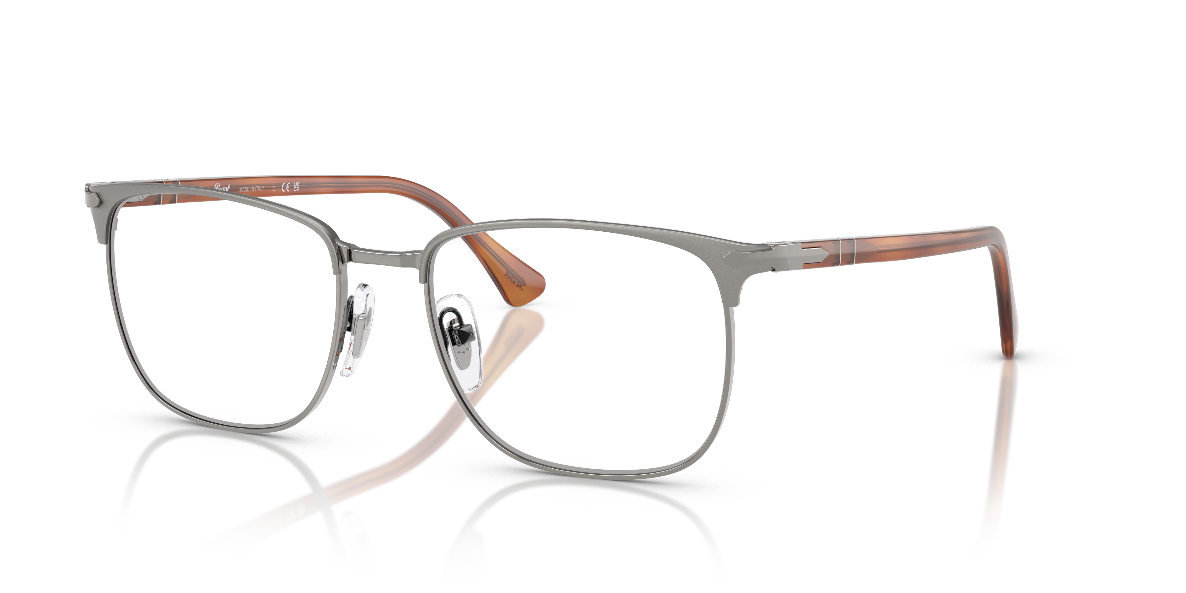 メガネ Persol FW24 Persol - 0PO1021V - 1078 (0PO1021V 1078) Persol 0PO1021V 1078 Black / Clear Square Shape 55mm Unisex