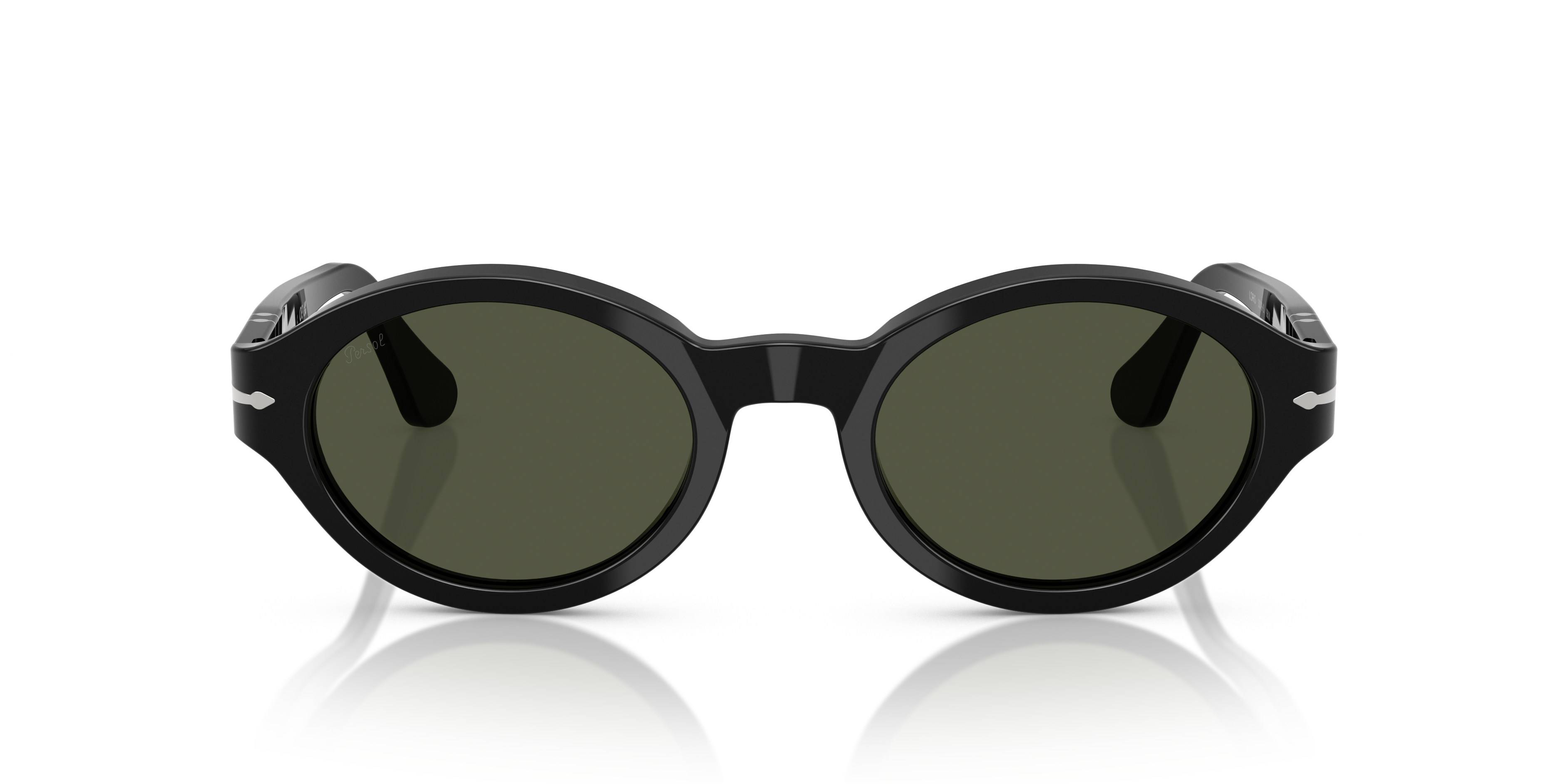 Persol Oval-frame Sunglasses In Green