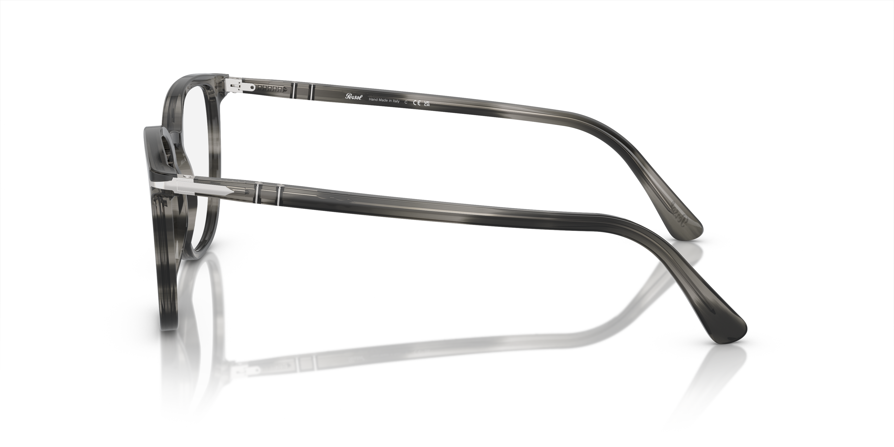 Persol PO3338V Eyeglasses in Striped Grey | Persol® Persol