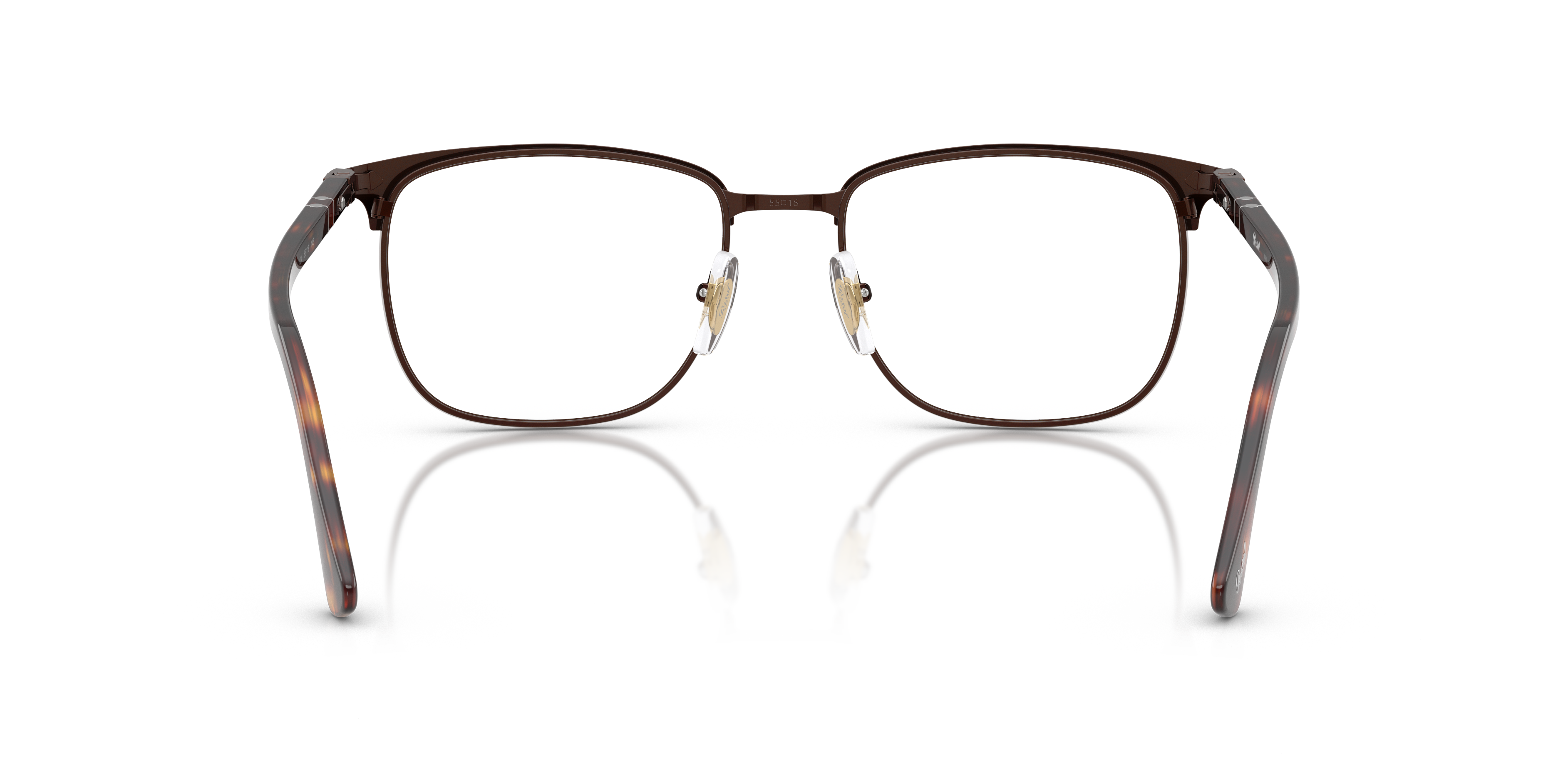メガネ Persol FW24 Persol - 0PO1021V - 1131 (0PO1021V 1131) Persol 0PO1021V 1131 Gun Metal/Clear Square Shape 55mm