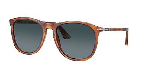 Shop Persol Po3314s In Light Blue Gradient Dark Polarized