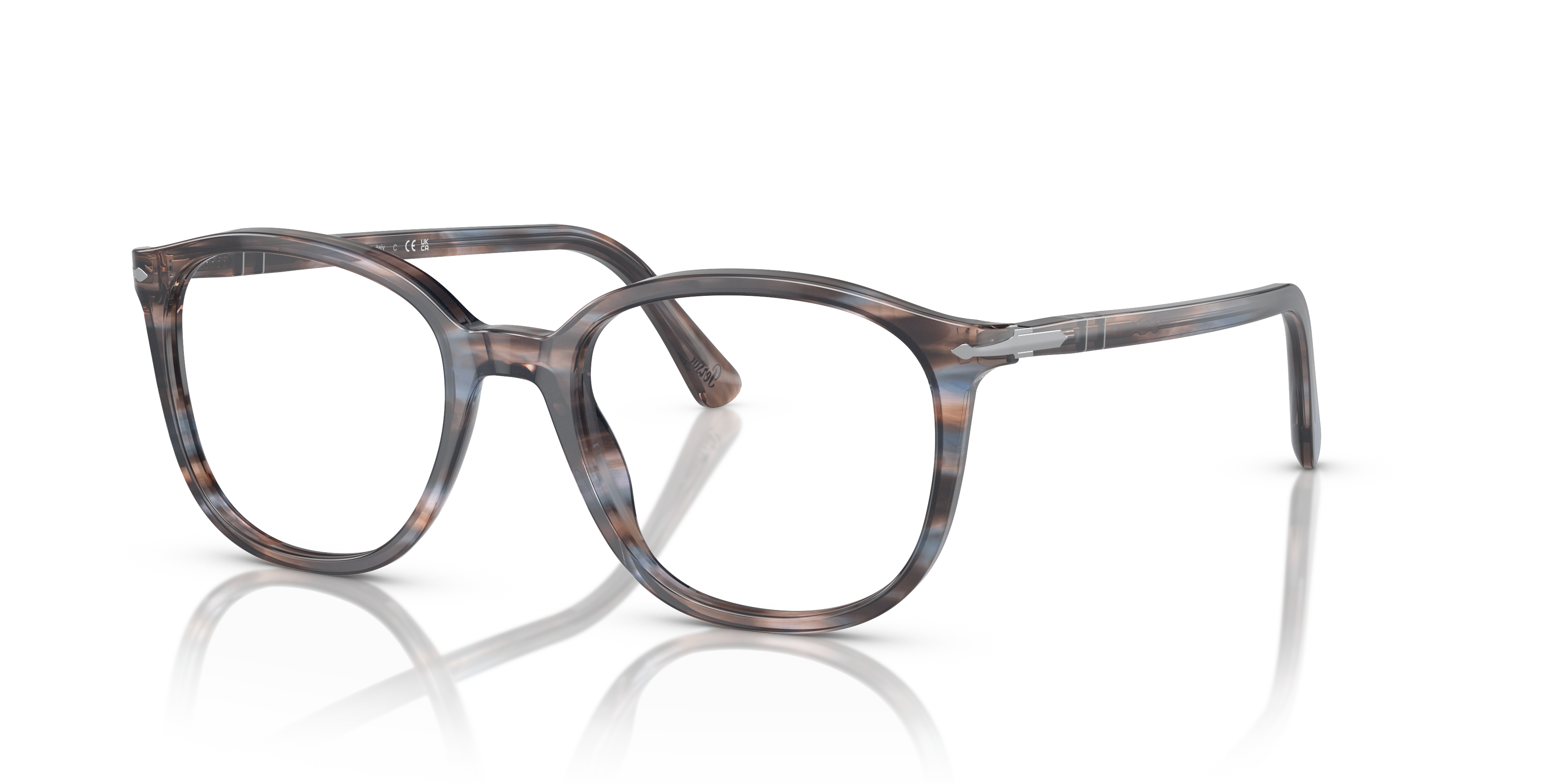 Persol PO3317V Eyeglasses in Striped Blue | Persol® Persol