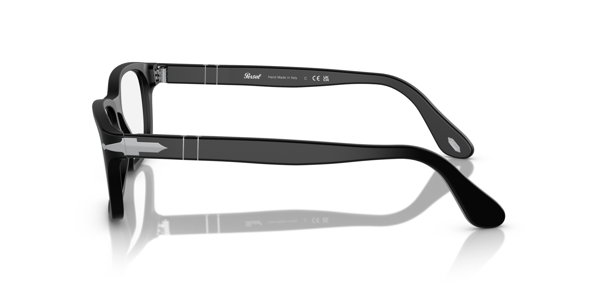 thumbnail image 2 of Persol PO3050V 95 Black Full Rim Eyeglasses – 53mm, Demo Lens 2 of 6