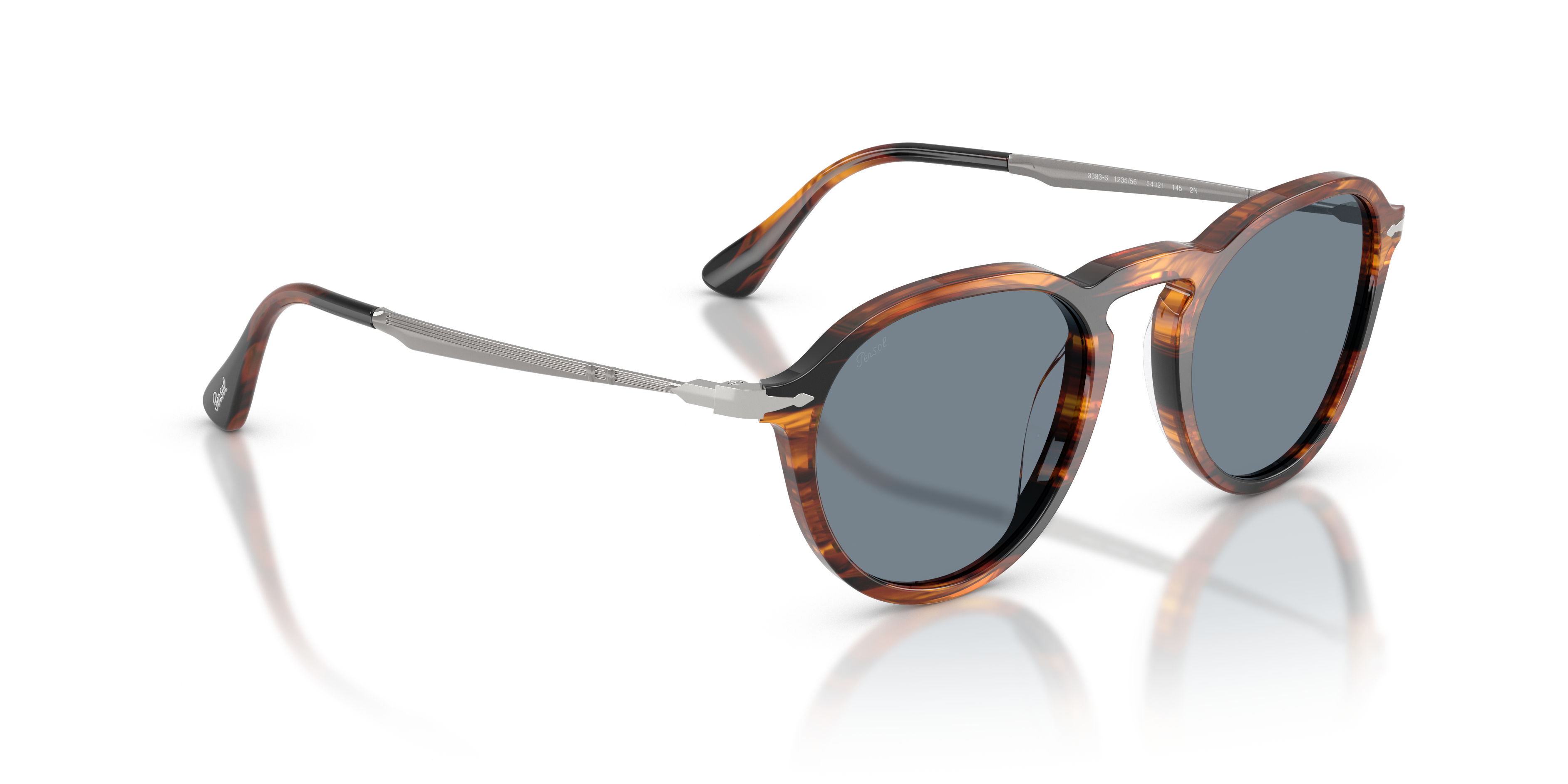 Persol PO3383S Sunglasses in Striped Black & Brown | Persol