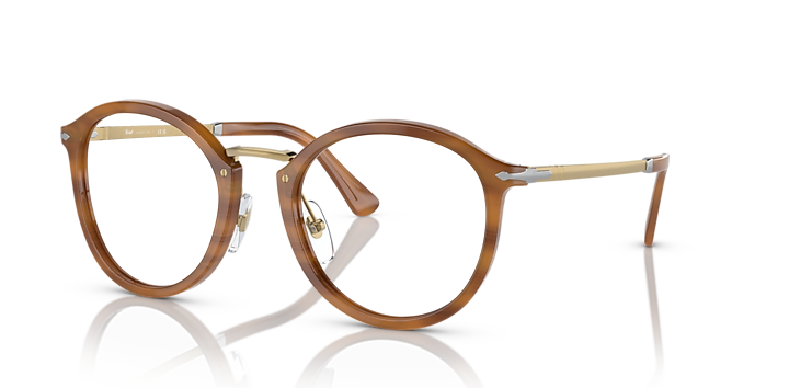 メガネ Persol FW25 Persol - 3309V VISTA - 960 (3309V VISTA 960) Occhiali Da Vista PO3309V - Striped Brown - Clear - Acetate