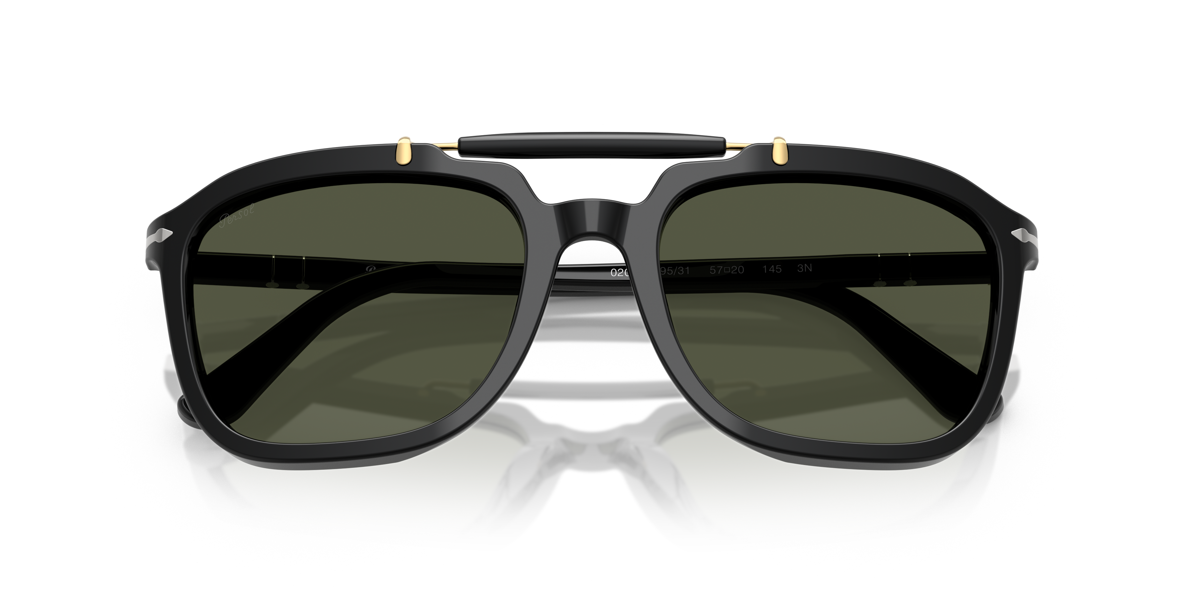 サングラス Persol FW24 Persol - 0PO0203S - 95/31 (0PO0203S 95 31) Persol PO0203S - Senna Series Sunglasses in Black | Persol