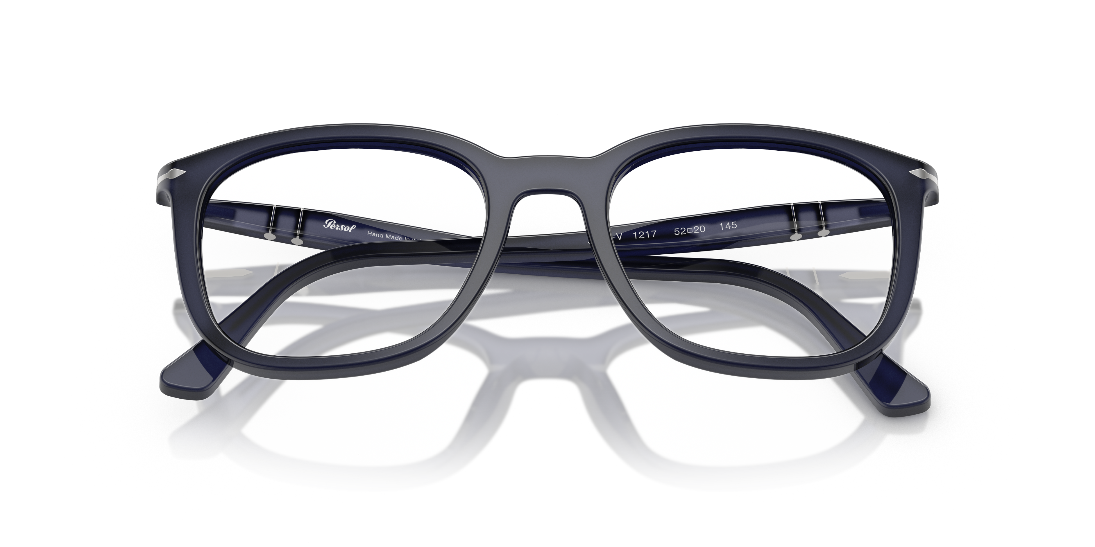 メガネ Persol FW24 Persol - 3355V VISTA - 1217 (3355V VISTA 1217) Persol PO3355V Eyeglasses in Milky Depths Blue | Persol