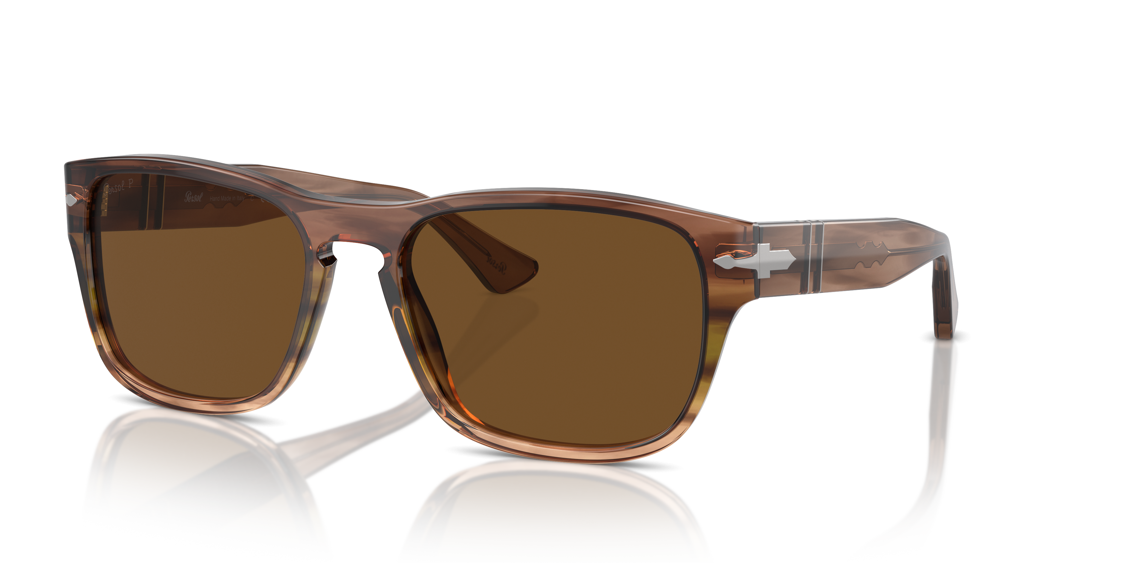 Persol PO3341S Sunglasses in Striped Brown Green | Persol® Persol USA