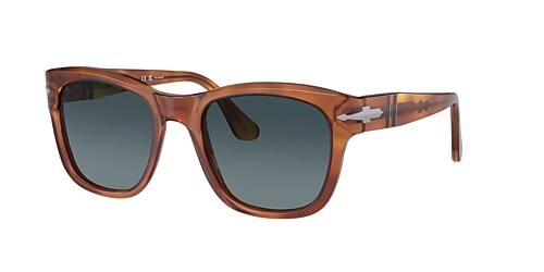 Shop Persol Po3313s In Light Blue Gradient Dark Polarized