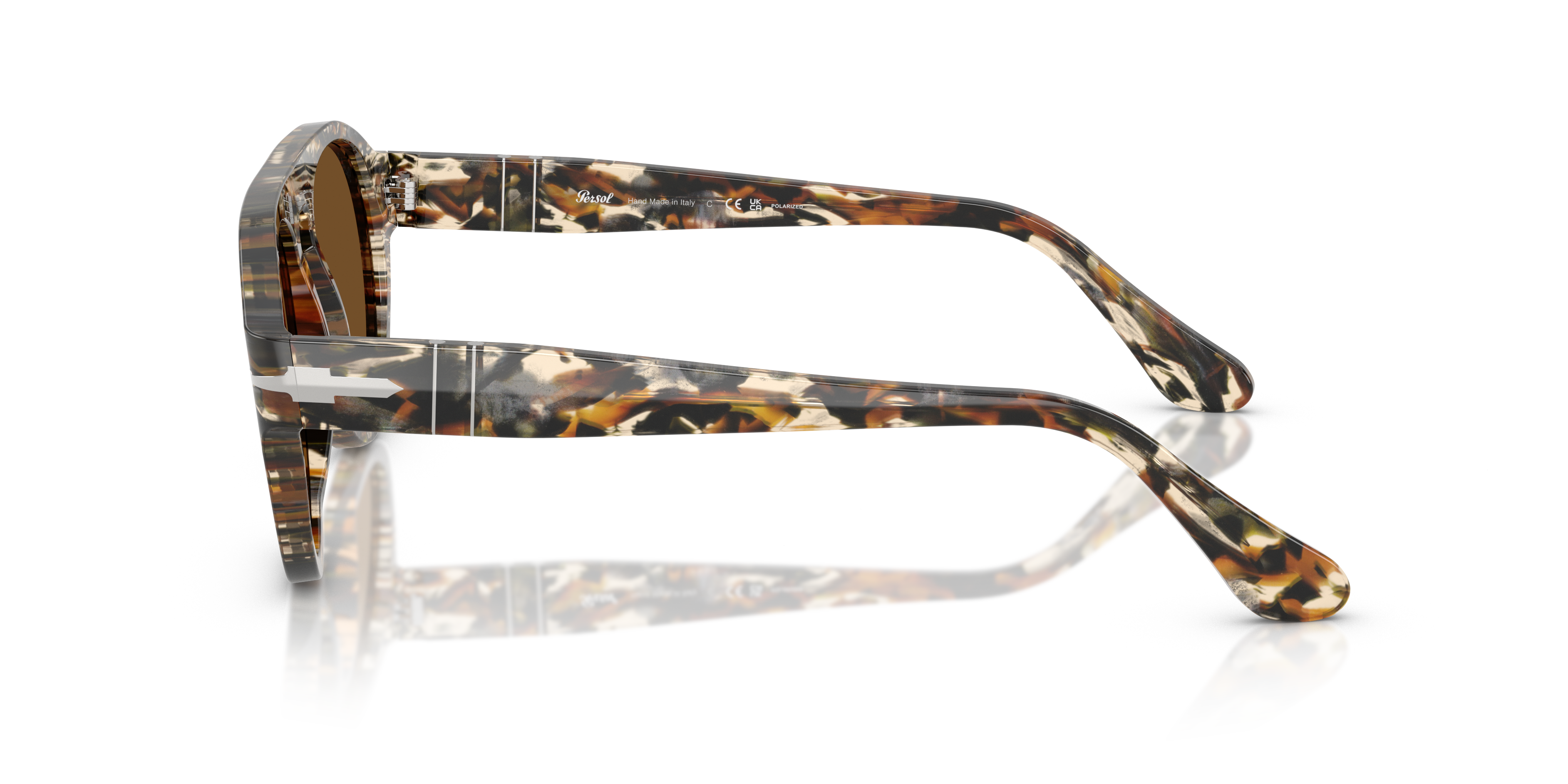 Persol PO3370S Sunglasses in Amber Brown/Pirate Black