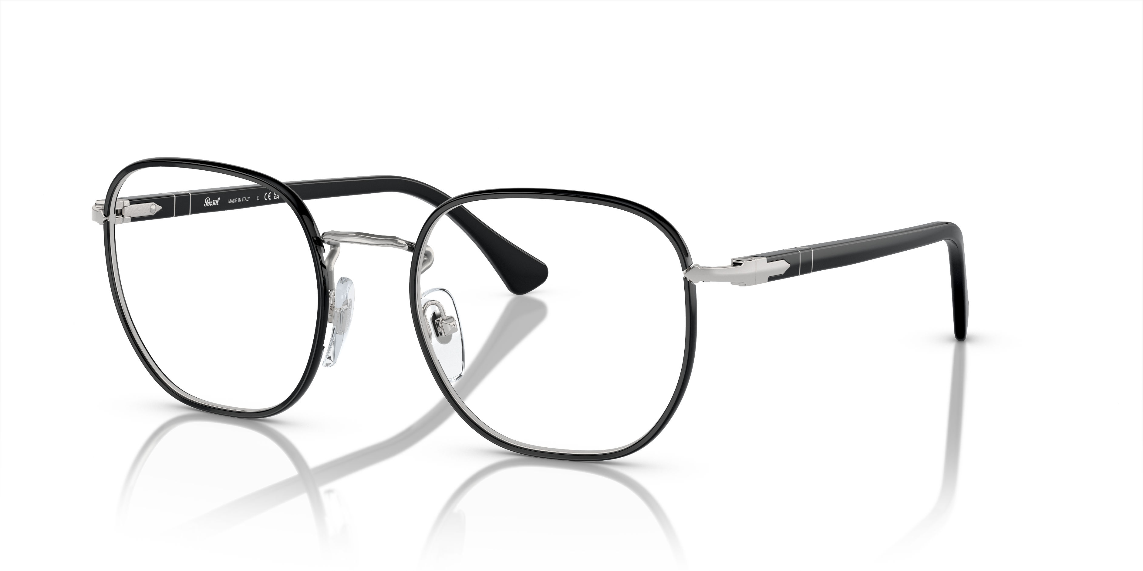 メガネ Persol FW25 Persol - 1007V VISTA - 513 (1007V VISTA 513) Persol PO1014VJ Eyeglasses in Silver / Black | Persol